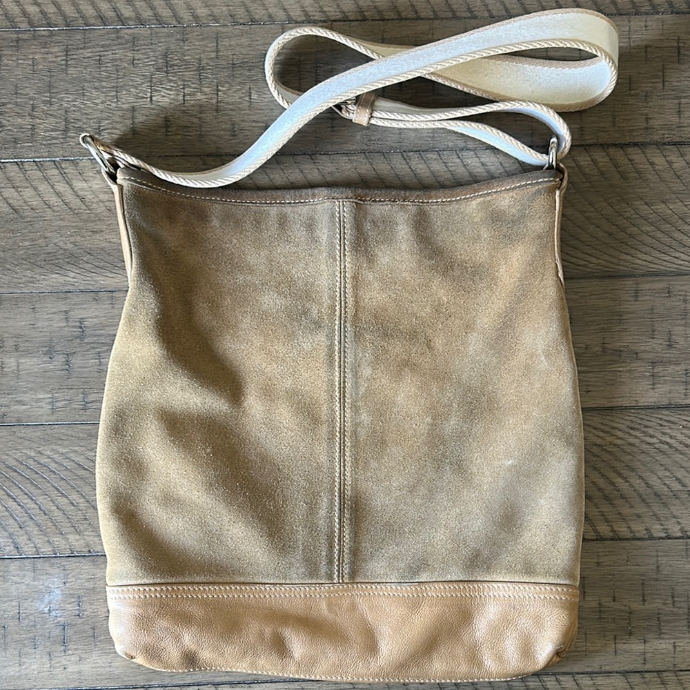 Tan Suede Shoulder Bag
